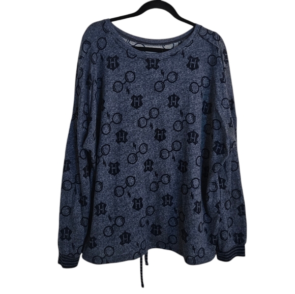 Wizarding World Harry Potter blue long sleeve women's shirt sweater size 2XL - Picture 2 of 7